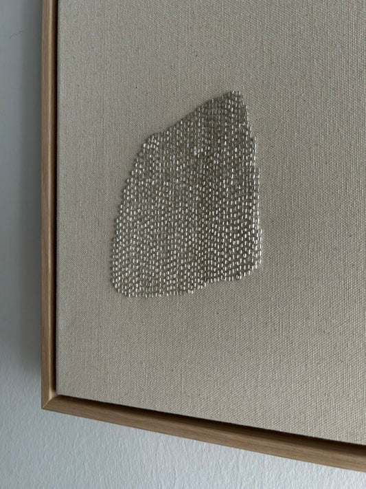 Mountain 2, Handgesticktes Original Kunstwerk auf Leinwand