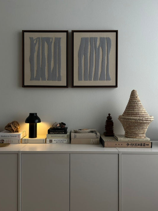 Trees 1, Handgesticktes Original Kunstwerk auf Leinwand