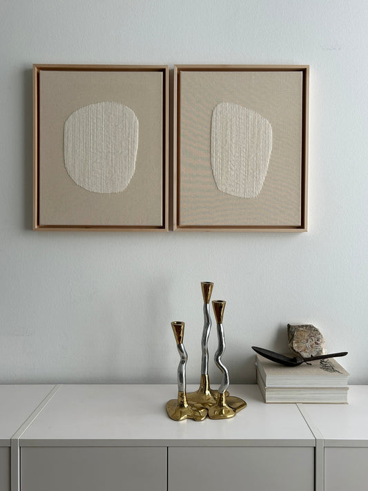 Raindrop, Handgesticktes Original Kunstwerk auf Leinwand