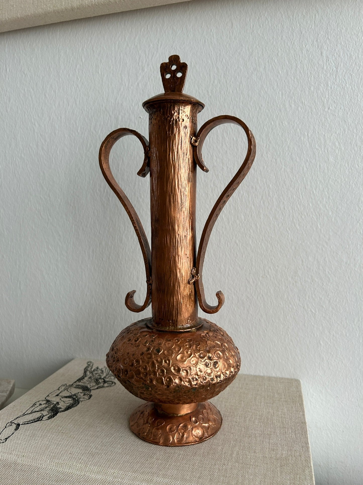 Skulpturale Vintage Kupferkanne, 1970er