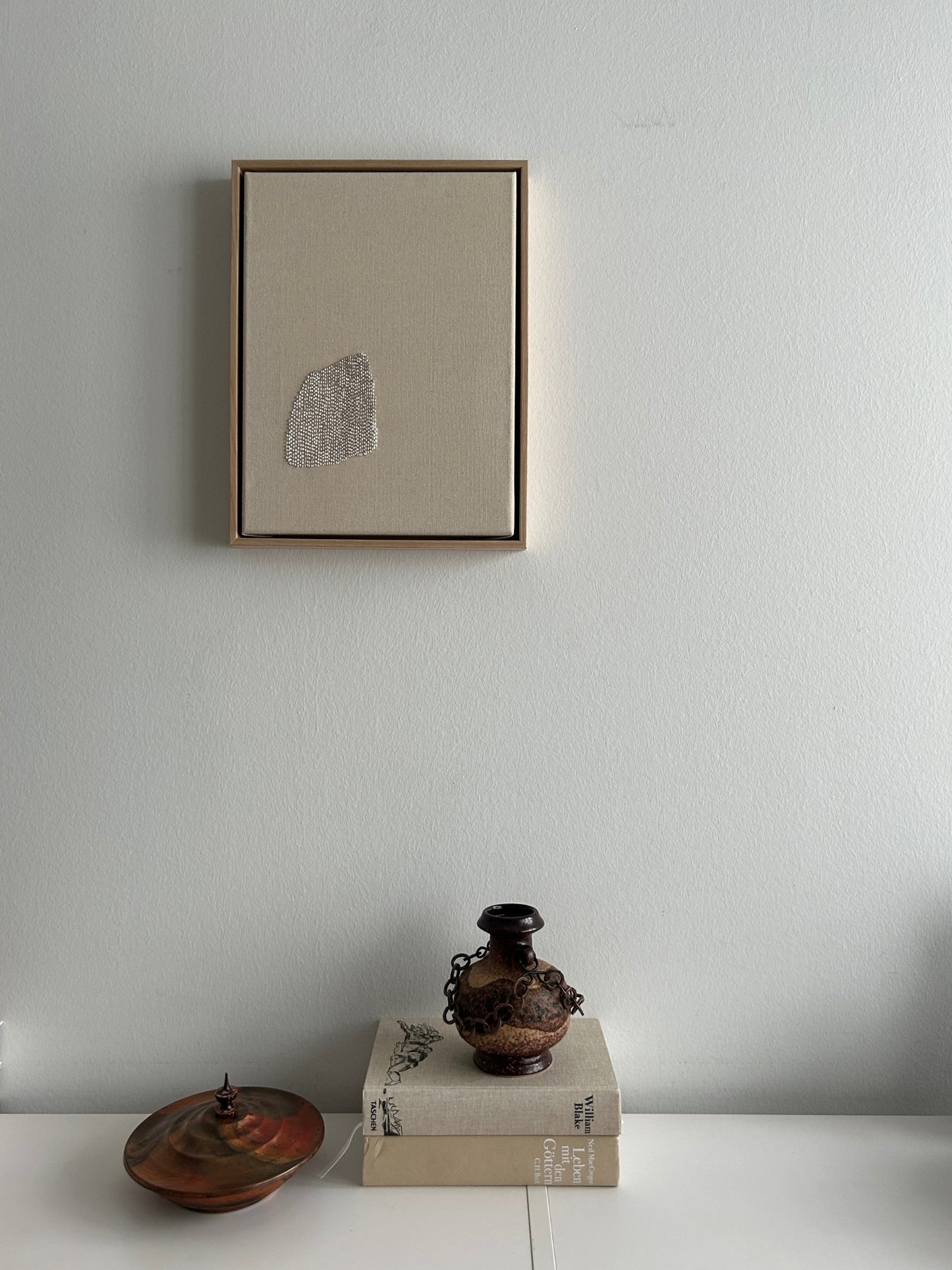 Mountain 2, Handgesticktes Original Kunstwerk auf Leinwand