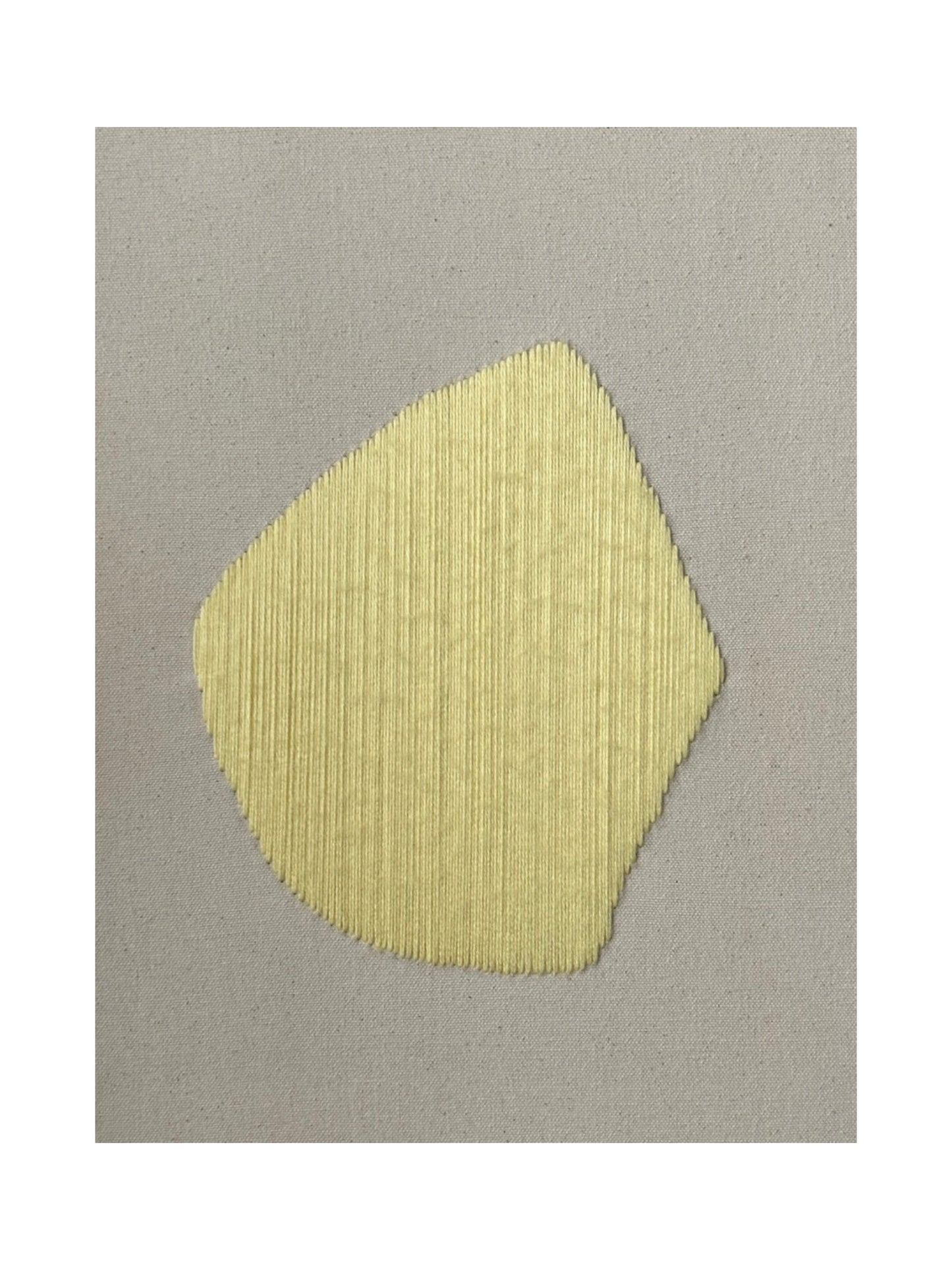 Summer Raindrop Yellow, Handgesticktes Original Kunstwerk auf Leinwand
