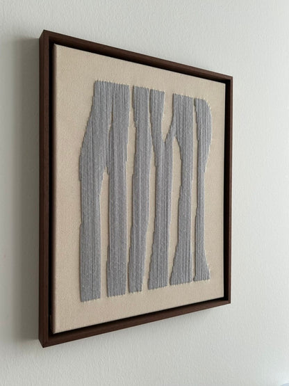 Trees 1, Handgesticktes Original Kunstwerk auf Leinwand