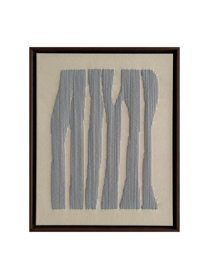 Trees 1, Handgesticktes Original Kunstwerk auf Leinwand