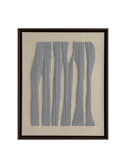 Trees 1, Handgesticktes Original Kunstwerk auf Leinwand