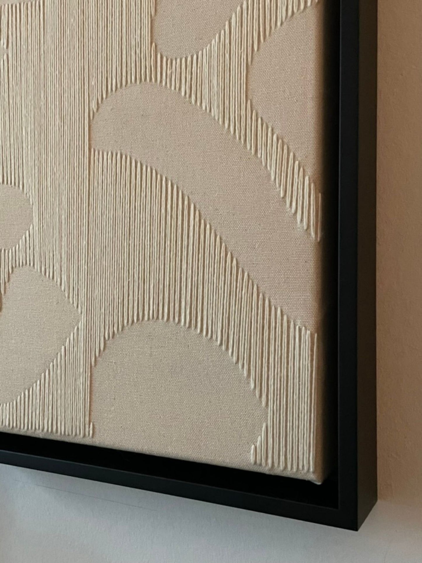 Twisted Thoughts, Handgesticktes Original Kunstwerk auf Leinwand