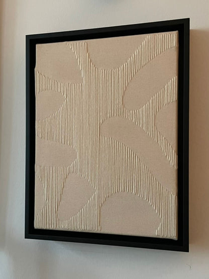 Twisted Thoughts, Handgesticktes Original Kunstwerk auf Leinwand