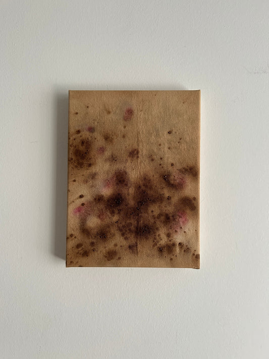 Surface 1, Handbestickte Textilkunst auf Leinwand