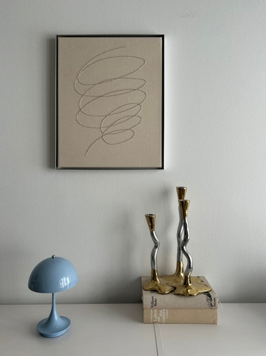 Motion 1, Handgesticktes Original Kunstwerk auf Leinwand