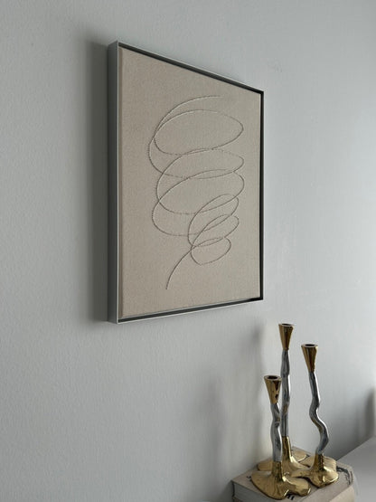 Motion 1, Handgesticktes Original Kunstwerk auf Leinwand