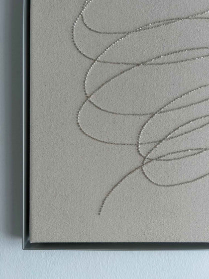 Motion 1, Handgesticktes Original Kunstwerk auf Leinwand