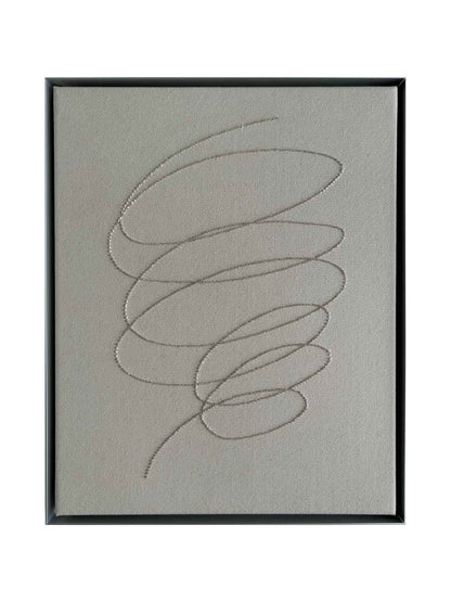 Motion 1, Handgesticktes Original Kunstwerk auf Leinwand