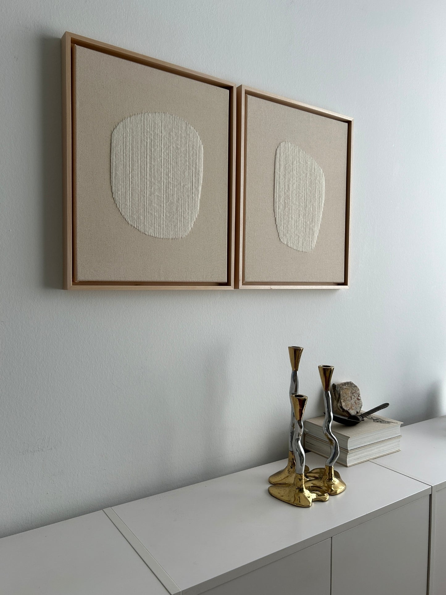 Raindrop, Handgesticktes Original Kunstwerk auf Leinwand