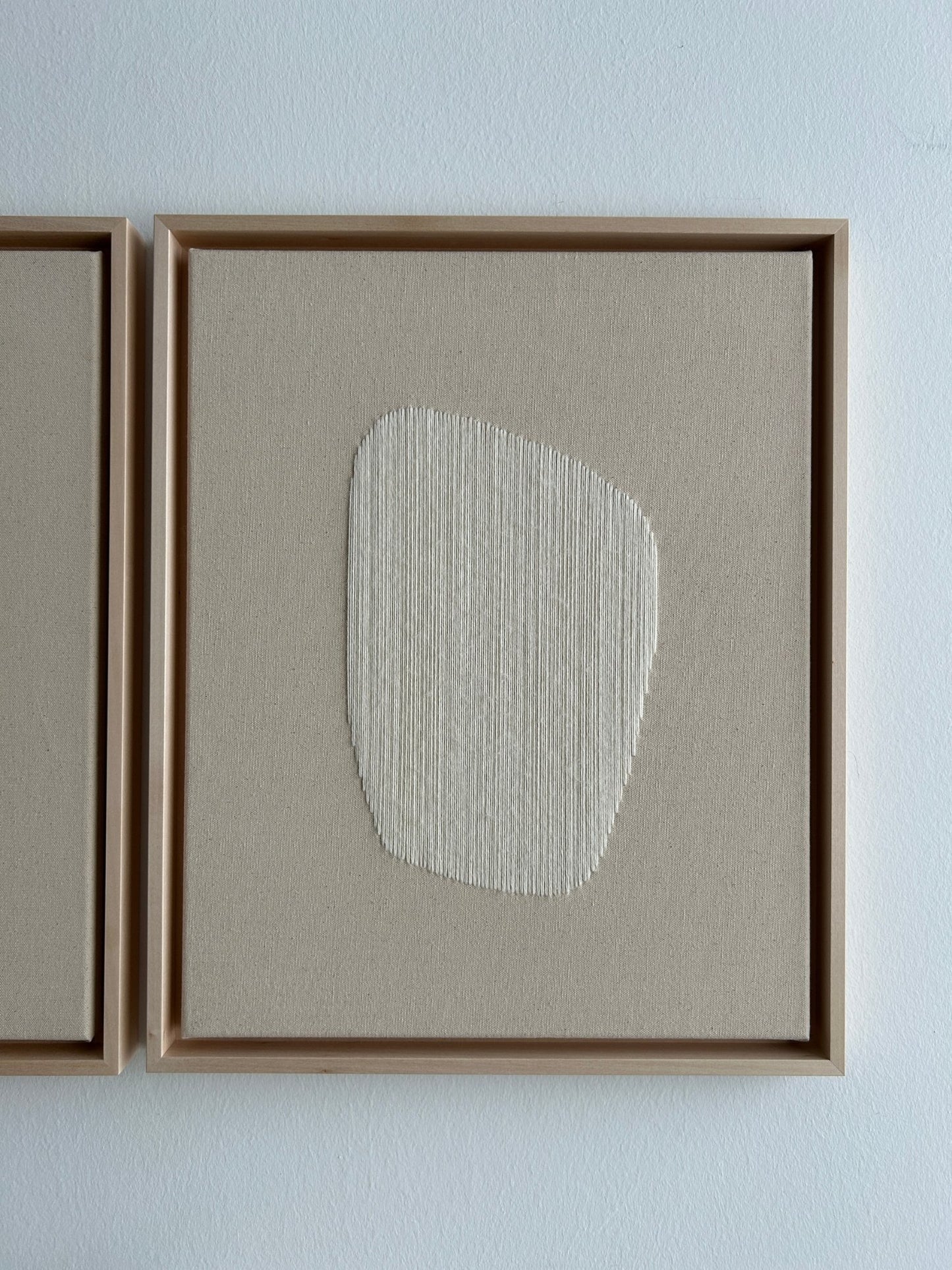 Raindrop, Handgesticktes Original Kunstwerk auf Leinwand
