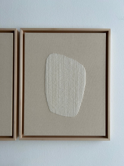 Raindrop, Handgesticktes Original Kunstwerk auf Leinwand