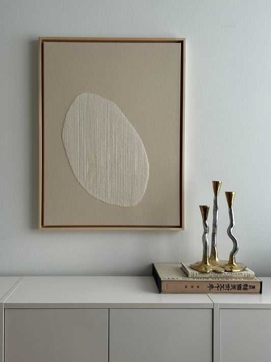 Big Raindrop, Handgesticktes Original Kunstwerk auf Leinwand