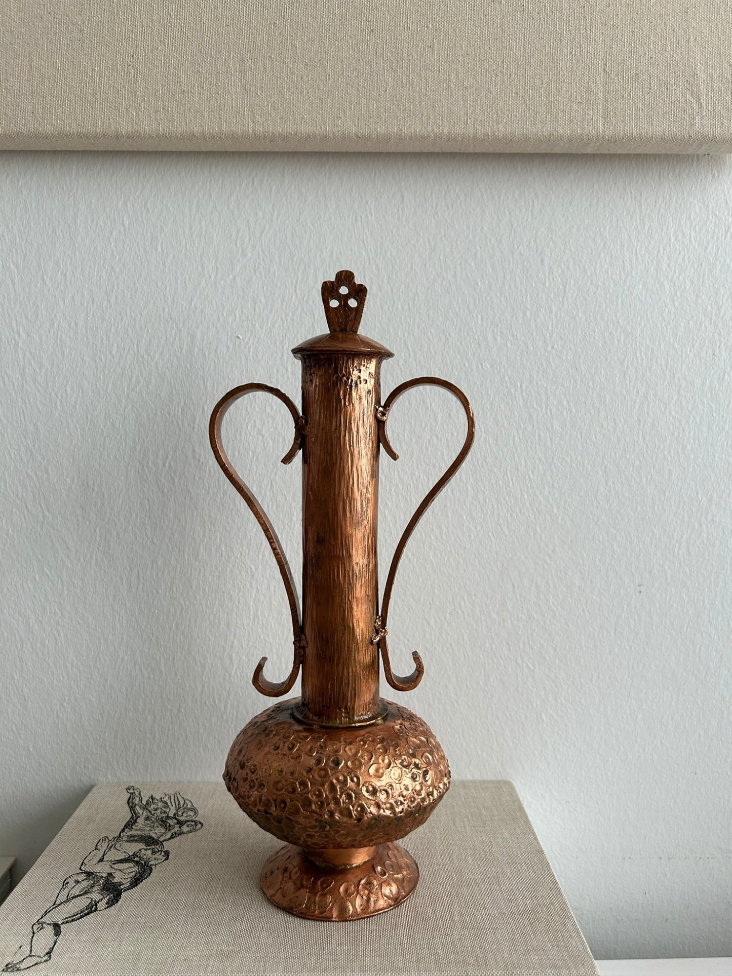 Skulpturale Vintage Kupferkanne, 1970er