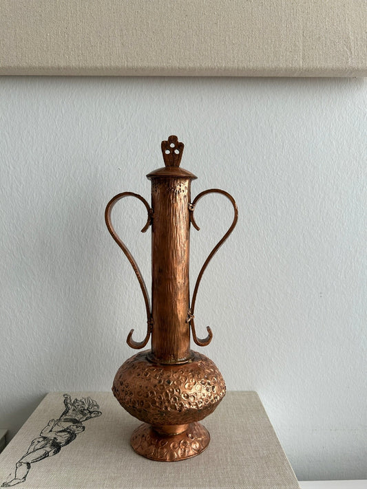 Skulpturale Vintage Kupferkanne, 1970er