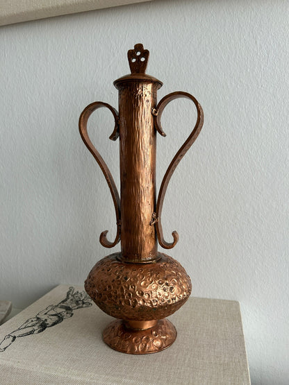 Skulpturale Vintage Kupferkanne, 1970er