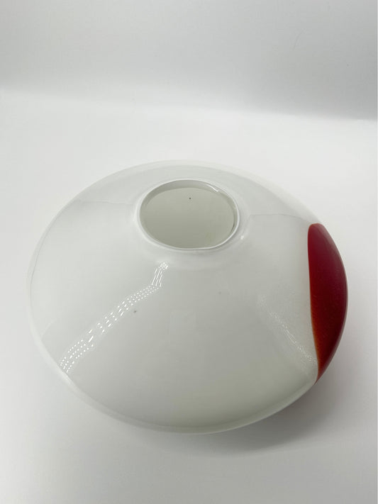 Flache Glasvase 70er