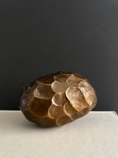 Vintage Bronzeobjekt im organischen Design, 1970er