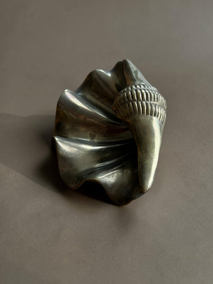 Vintage Messingschale in Muschelform, 1950-1960
